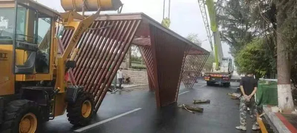 城市廊架施工