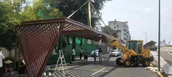城市廊架施工